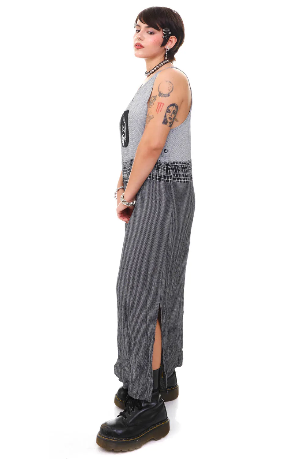 Vintage 90's Mix Print Tank Overall Dress - M/L sold by Tunnel Vision product image thumbnail 3