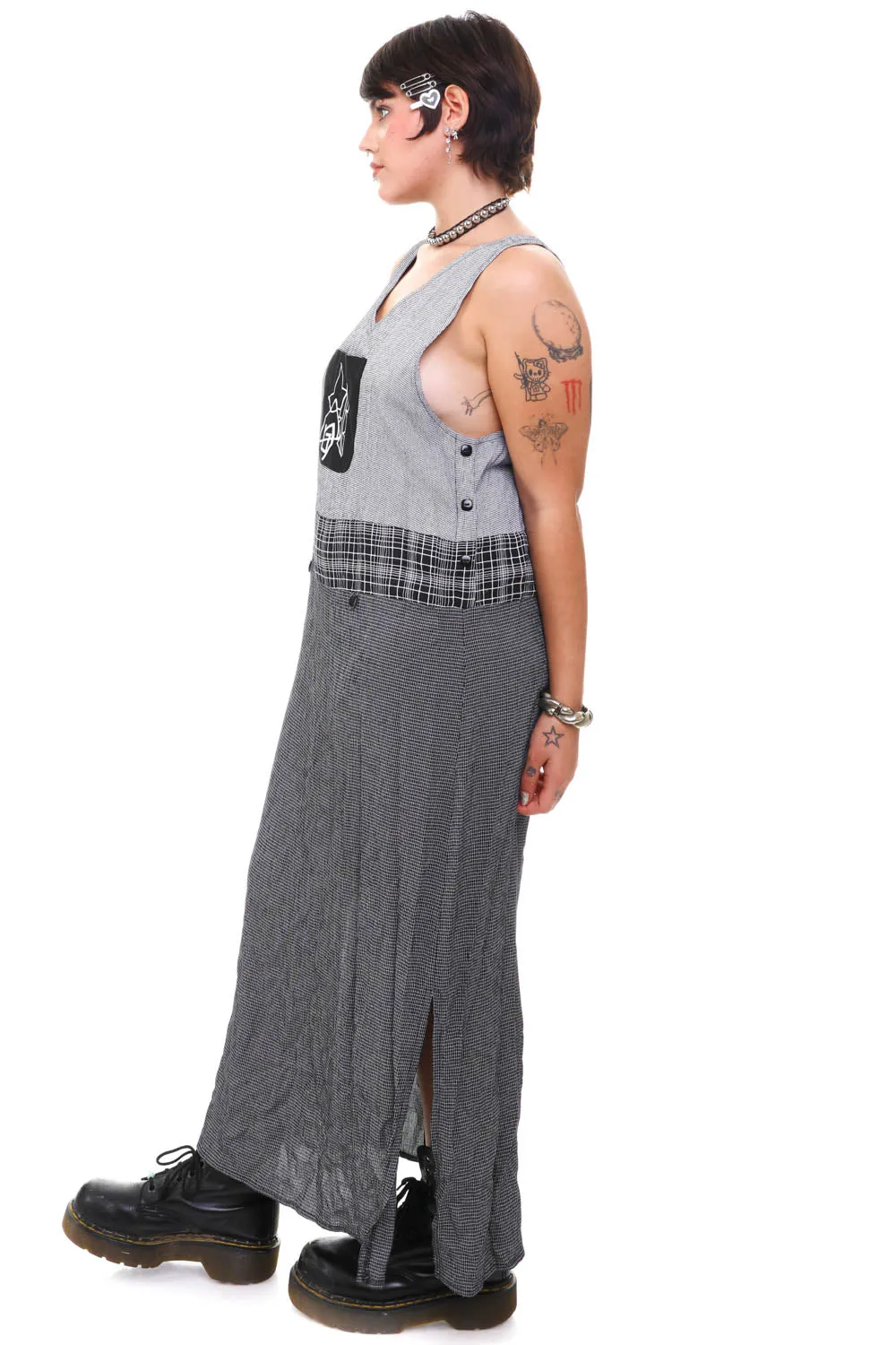 Vintage 90's Mix Print Tank Overall Dress - M/L sold by Tunnel Vision product image thumbnail 4