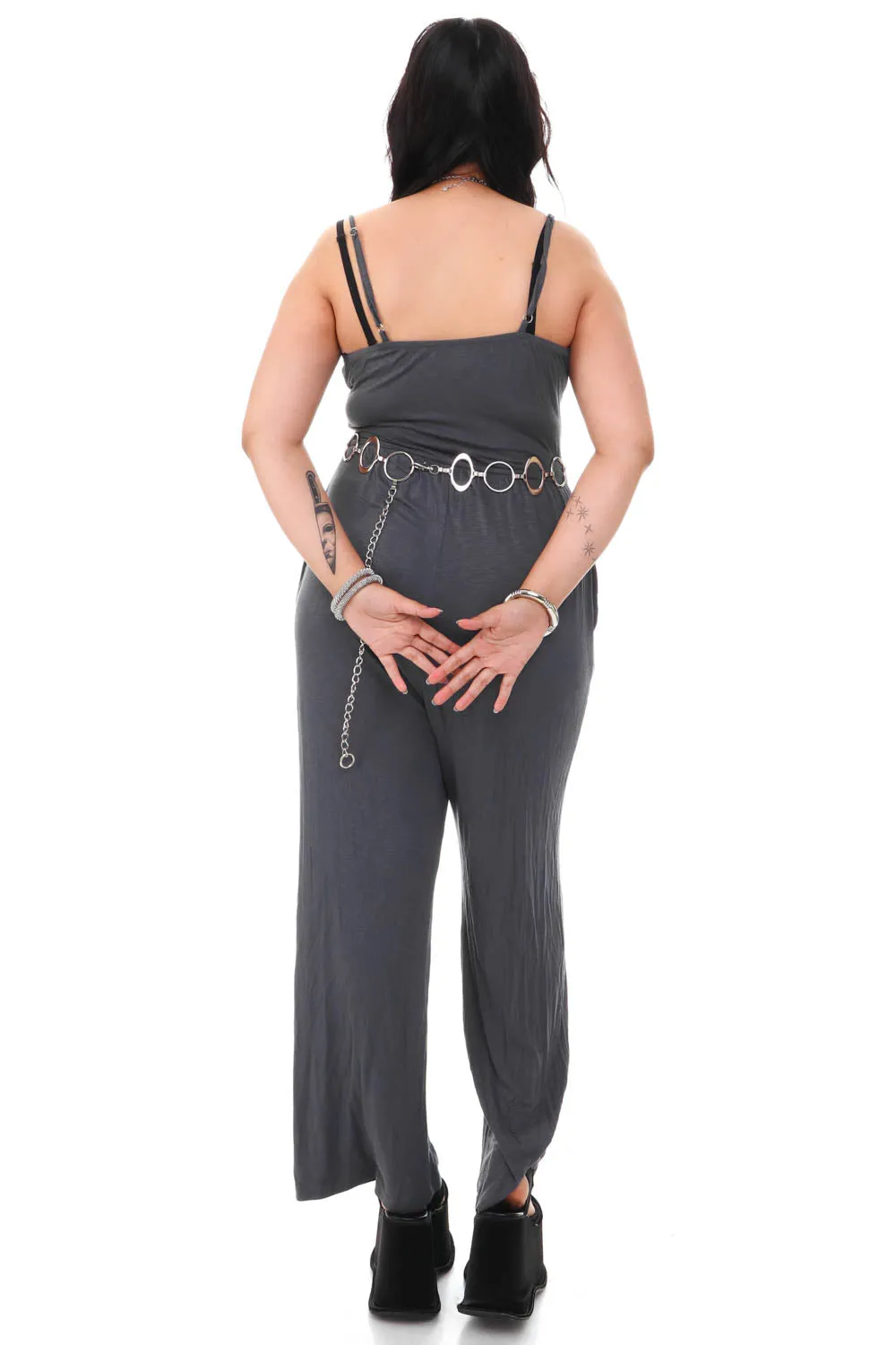 Vintage Y2K Grey Knit Jumpsuit - S sold by Tunnel Vision product image thumbnail 5