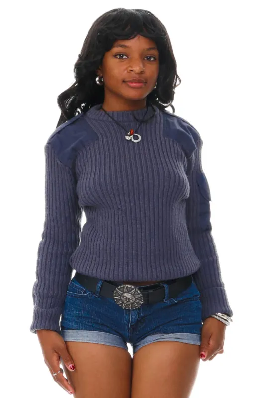 Vintage Y2K Heavy Blue-Grey Knit Sweater - S/M sold by Tunnel Vision