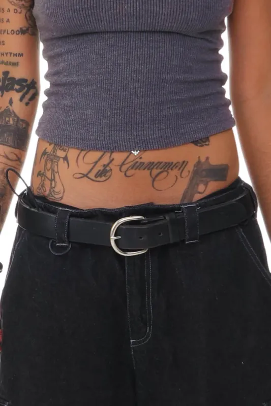 Vintage Black Leather Classic Belt - M/L/XL sold by Tunnel Vision