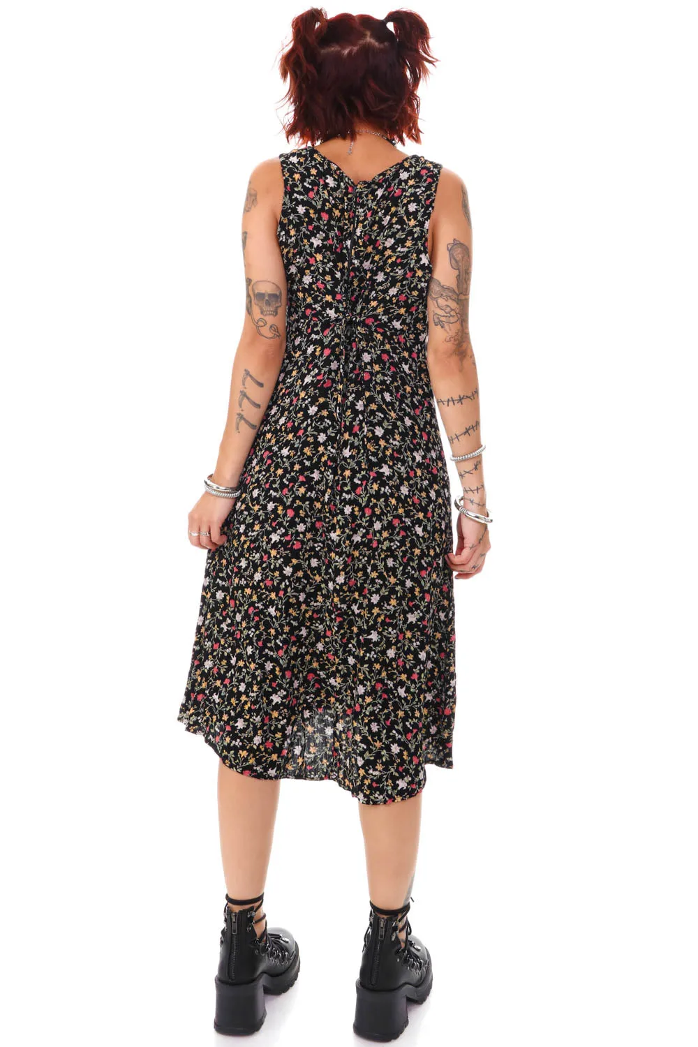Vintage 90's Grunge Floral Tank Maxi Dress - OSFM sold by Tunnel Vision product image thumbnail 5