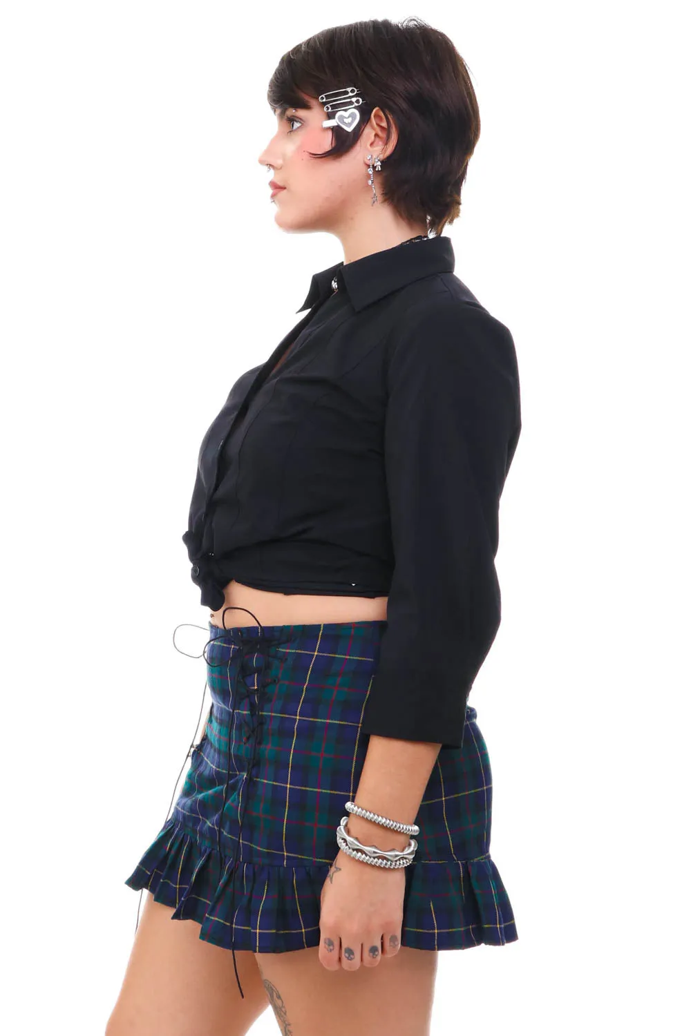 Vintage 90's Classic Black Button Up Shirt - M/L sold by Tunnel Vision product image thumbnail 5