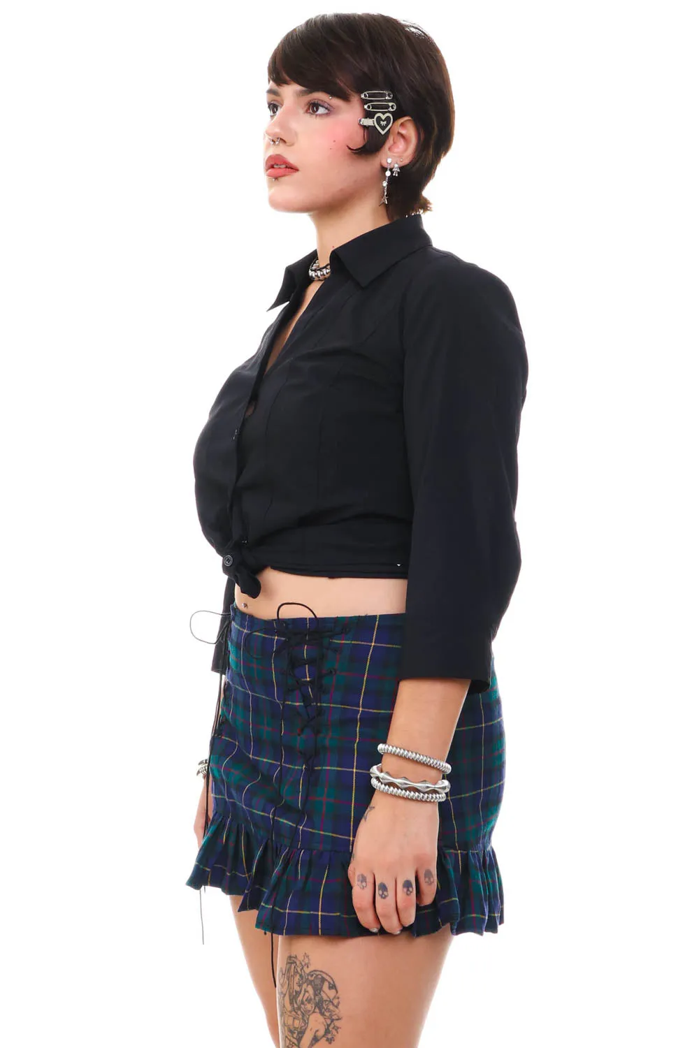 Vintage 90's Classic Black Button Up Shirt - M/L sold by Tunnel Vision product image thumbnail 4