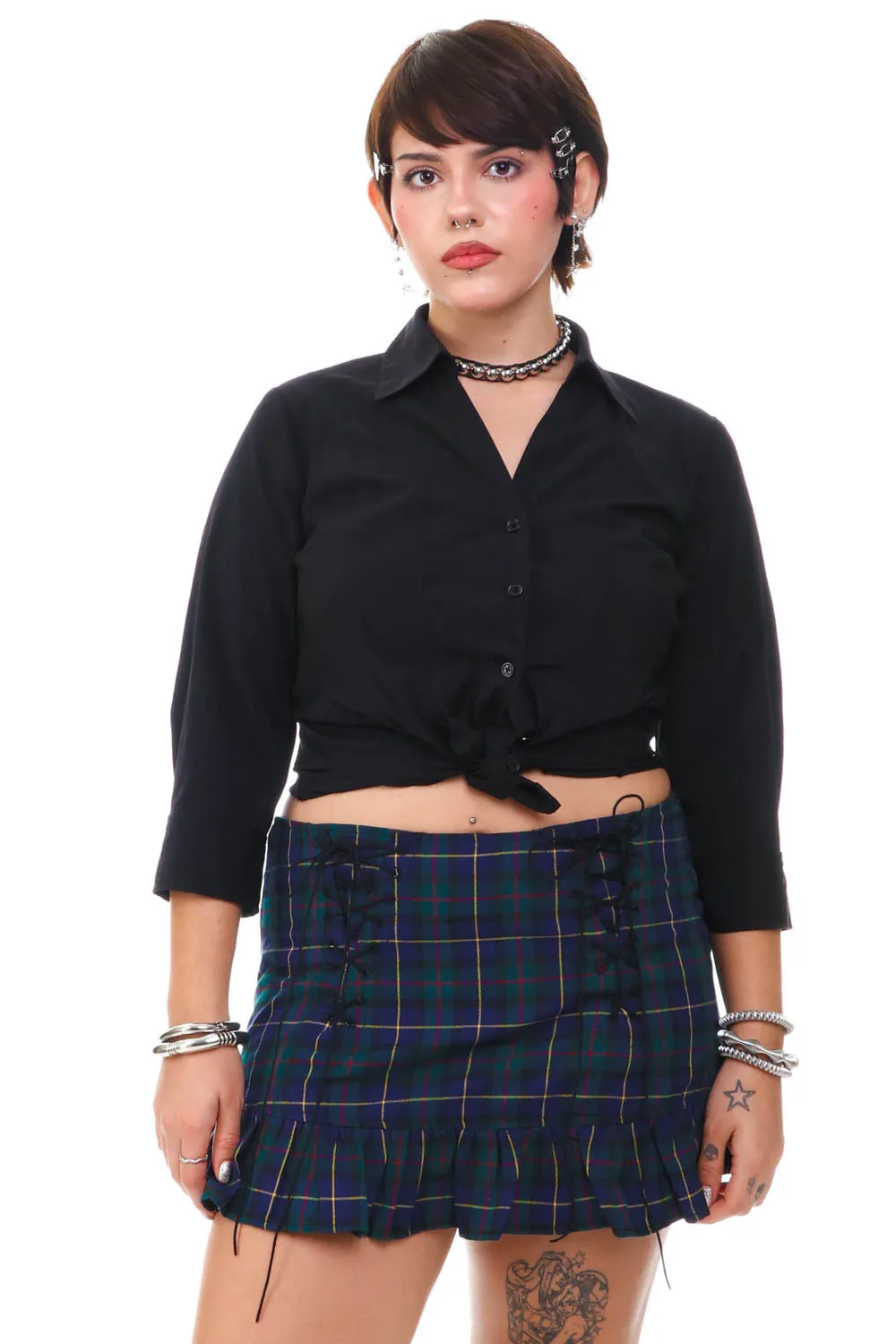 Vintage 90's Classic Black Button Up Shirt - M/L sold by Tunnel Vision product image thumbnail 3