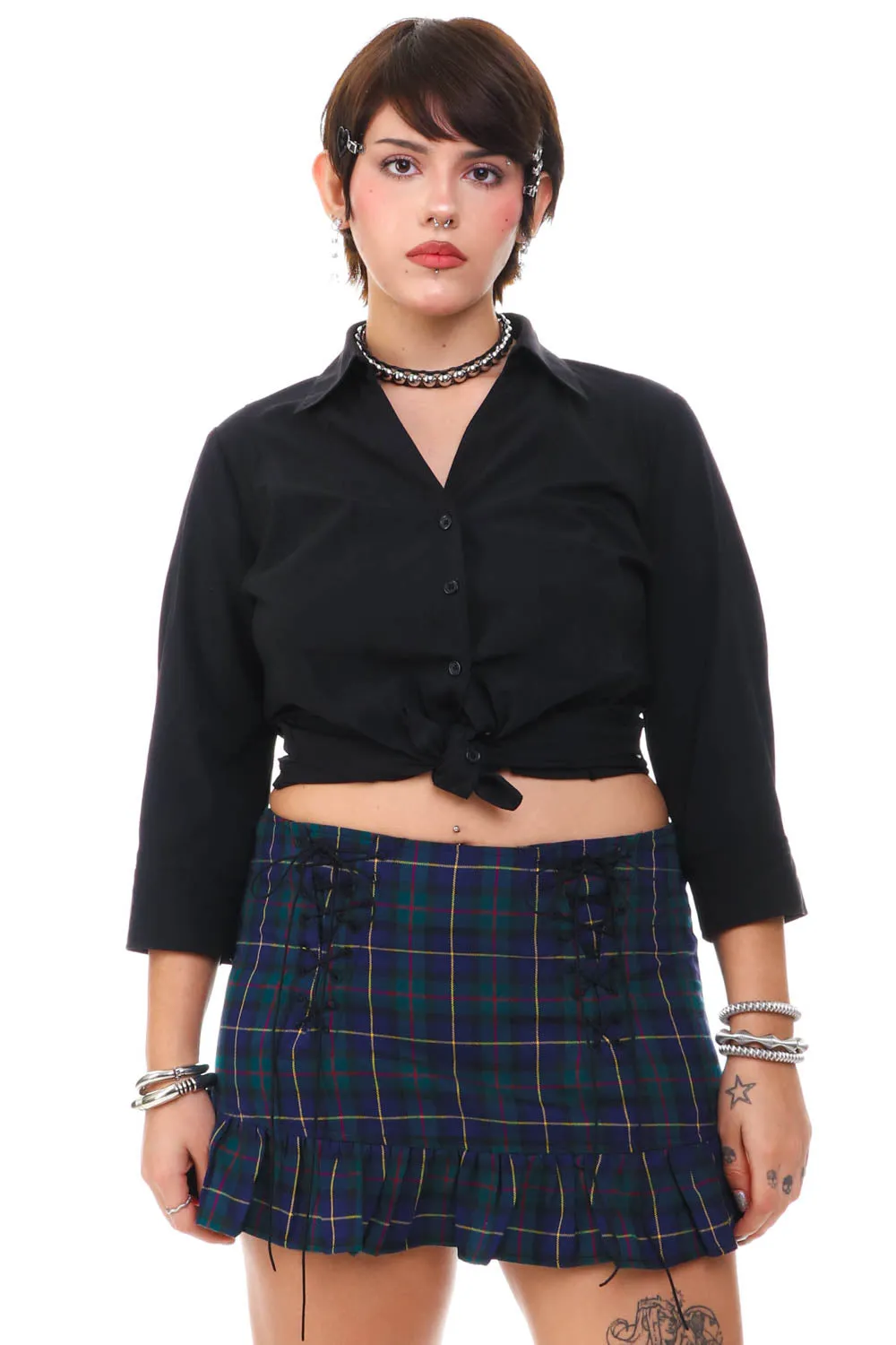 Vintage 90's Classic Black Button Up Shirt - M/L sold by Tunnel Vision