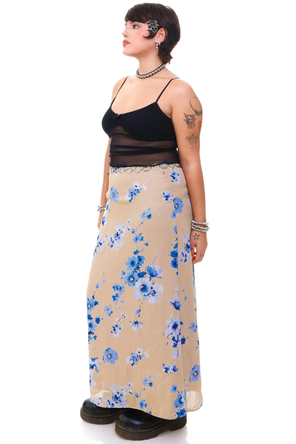 Vintage 90's Moody Floral Maxi Skirt - M/L sold by Tunnel Vision product image thumbnail 4