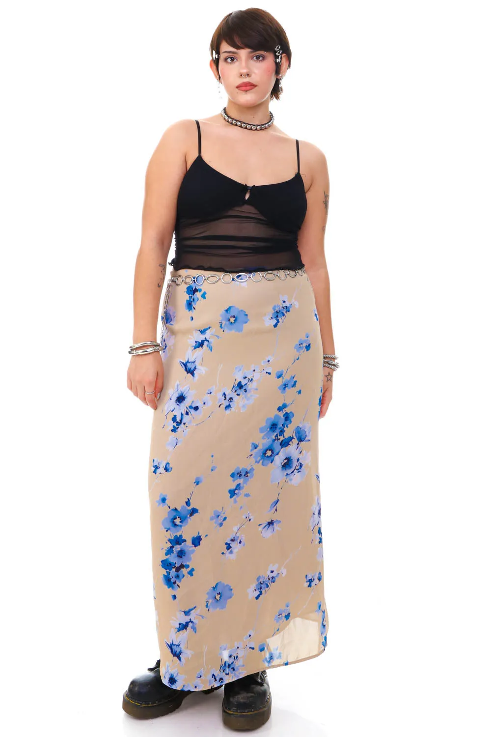 Vintage 90's Moody Floral Maxi Skirt - M/L sold by Tunnel Vision product image thumbnail 2