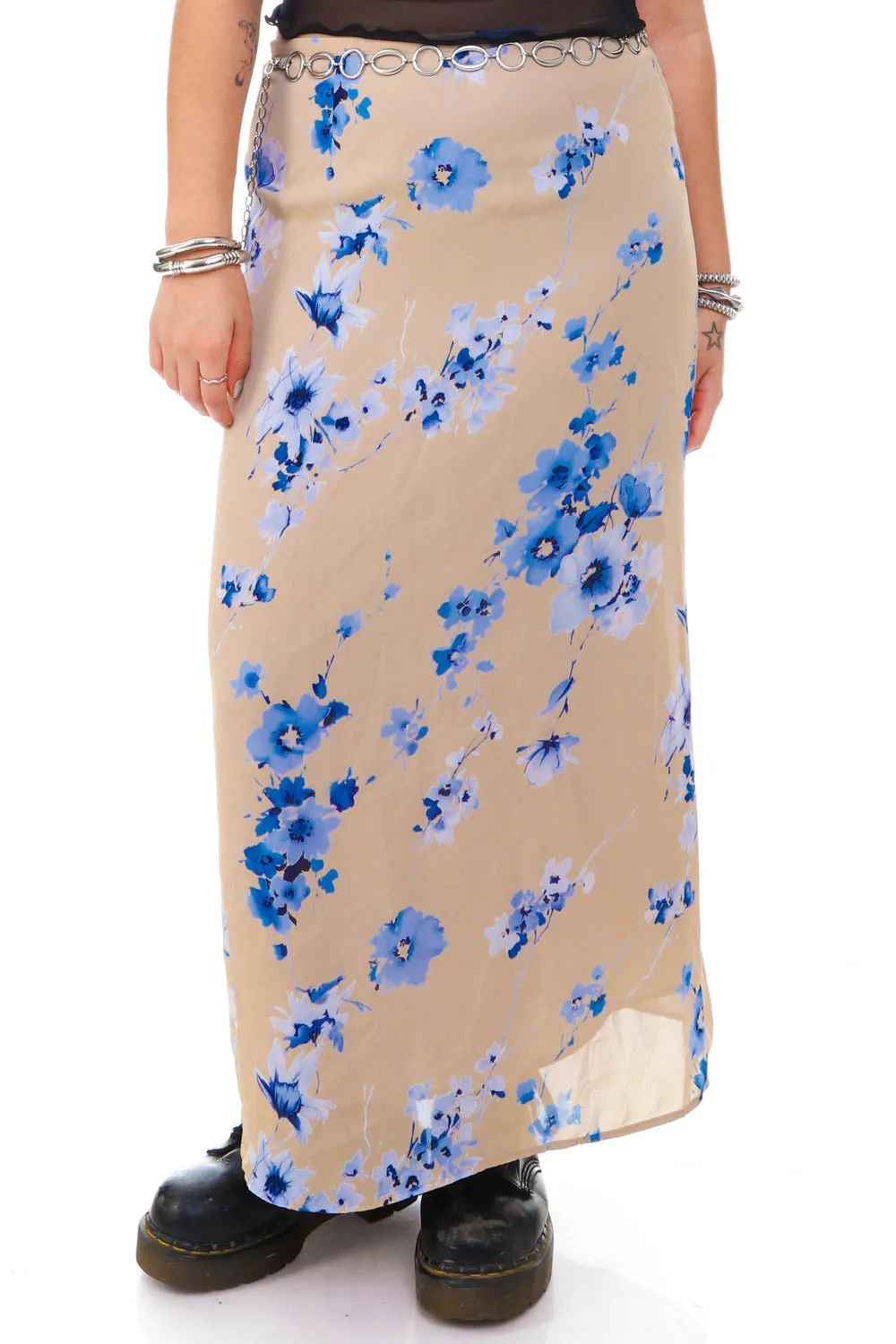 Vintage 90's Moody Floral Maxi Skirt - M/L sold by Tunnel Vision