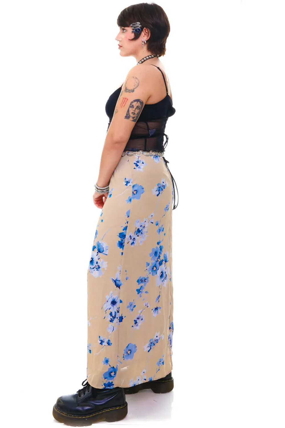 Vintage 90's Moody Floral Maxi Skirt - M/L sold by Tunnel Vision product image thumbnail 5