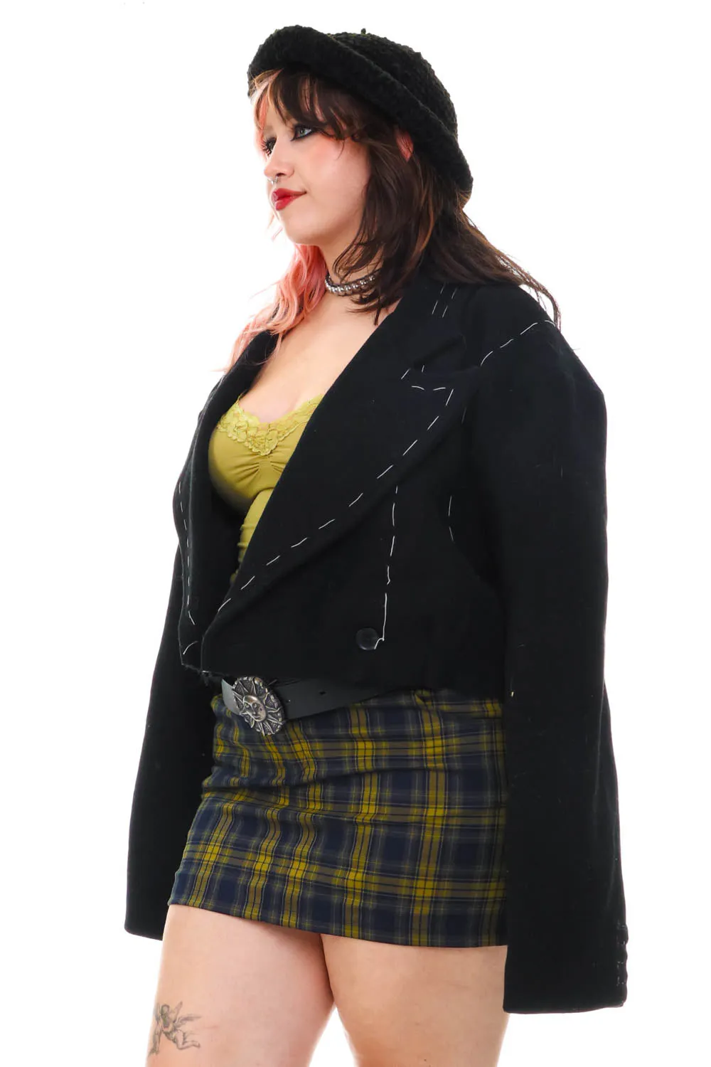 Not-Quite-Vintage Stitched Up Raw Hem Blazer Jacket - XL/2X sold by Tunnel Vision product image thumbnail 2