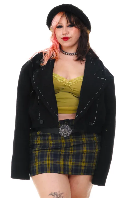 Not-Quite-Vintage Stitched Up Raw Hem Blazer Jacket - XL/2X sold by Tunnel Vision