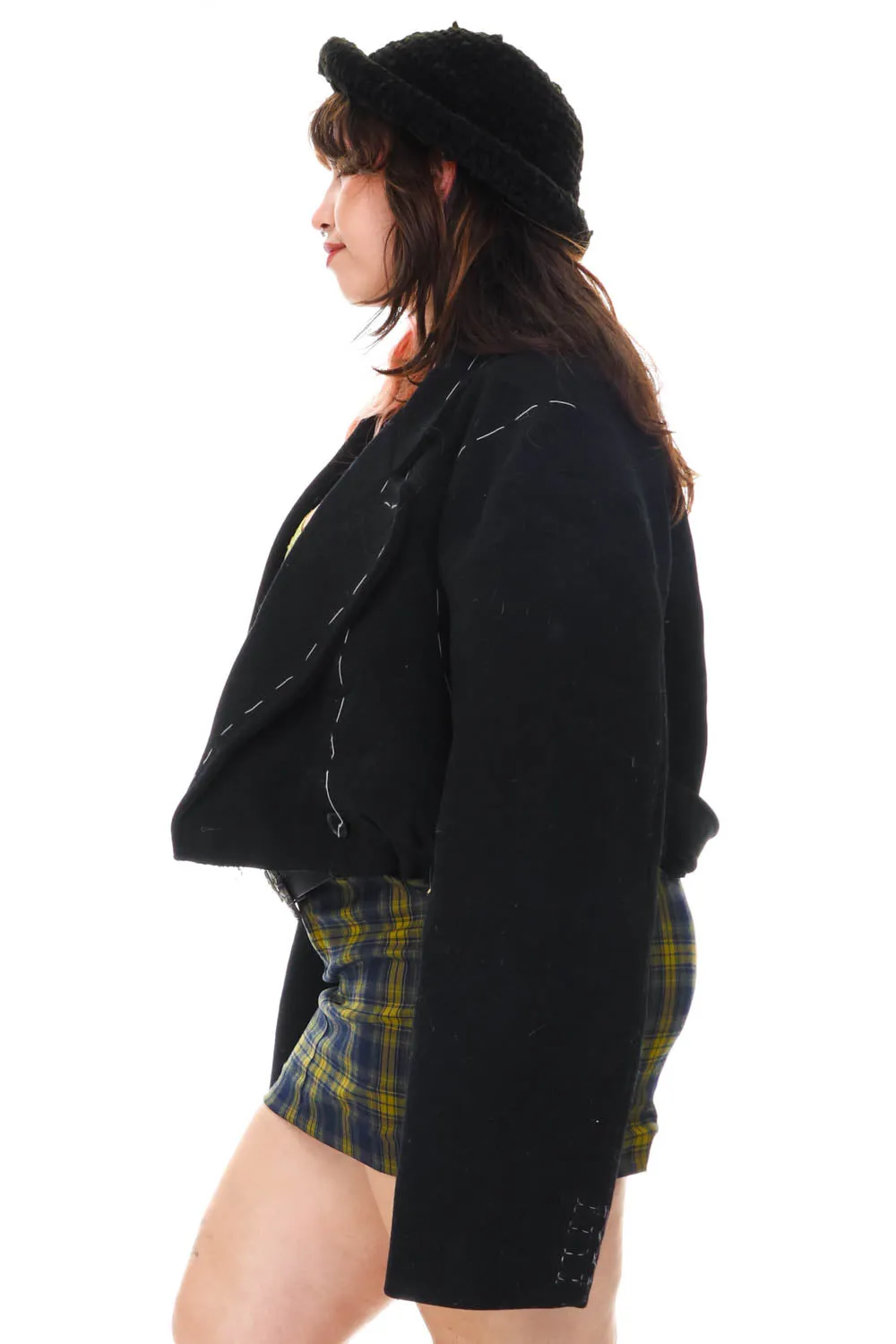 Not-Quite-Vintage Stitched Up Raw Hem Blazer Jacket - XL/2X sold by Tunnel Vision product image thumbnail 3