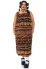 Vintage Y2K Earth Spiral Mixed Print Maxi Dress - XL/2X sold by Tunnel Vision