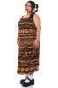 Vintage Y2K Earth Spiral Mixed Print Maxi Dress - XL/2X sold by Tunnel Vision
