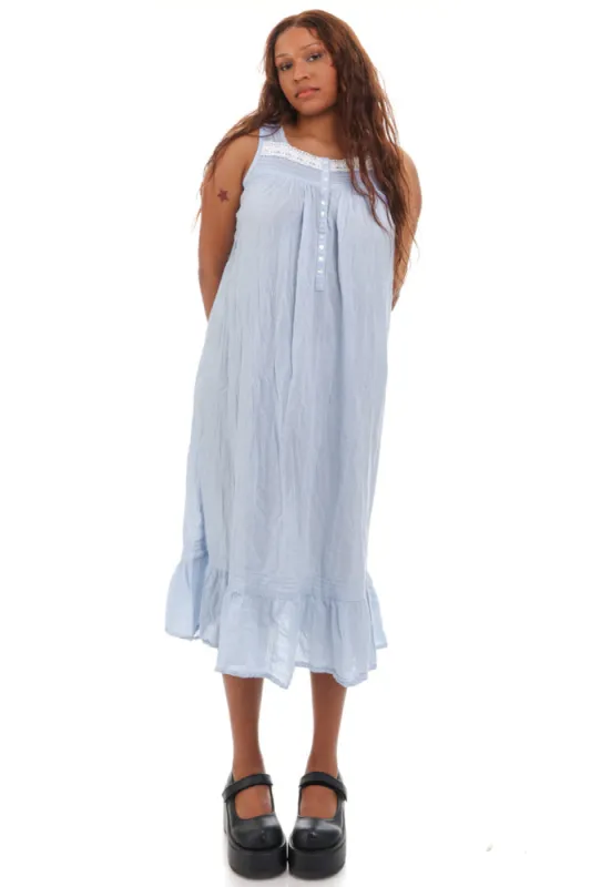 Not-Quite-Vintage Sky Blue Maxi Dress - OSFM sold by Tunnel Vision
