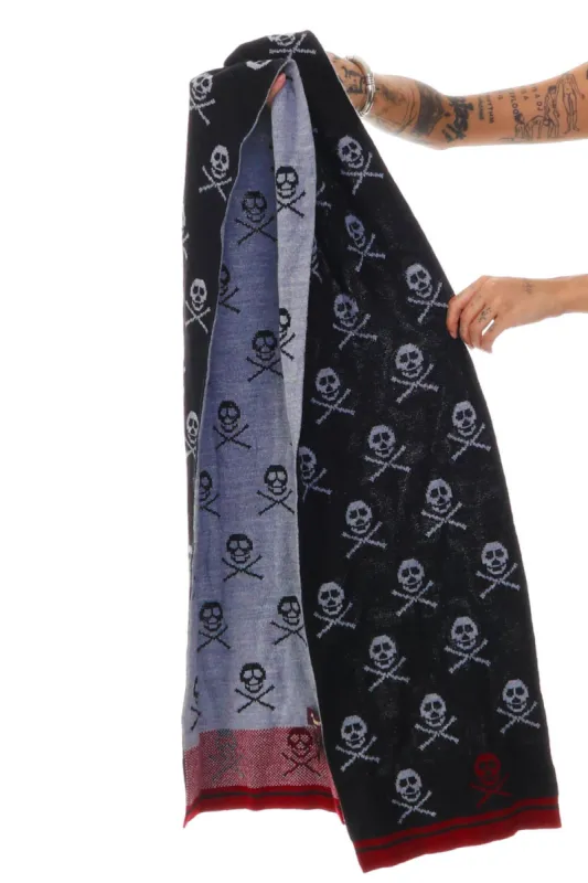 Vintage Y2K Deadly Skull Scarf sold by Tunnel Vision