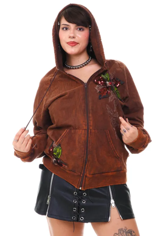 Vintage Y2K Woodland Flower Tie-Dye Hoodie - OSFM sold by Tunnel Vision