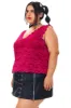 Vintage Y2K Fuchsia Lace Tank Top - 2X/3X sold by Tunnel Vision
