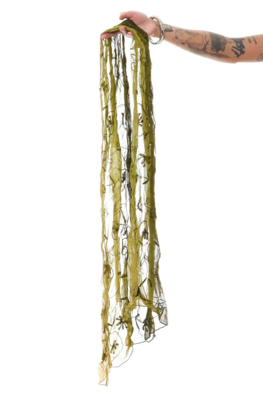 Vintage Y2K Woodland Fairy Embroidered Scarf sold by Tunnel Vision