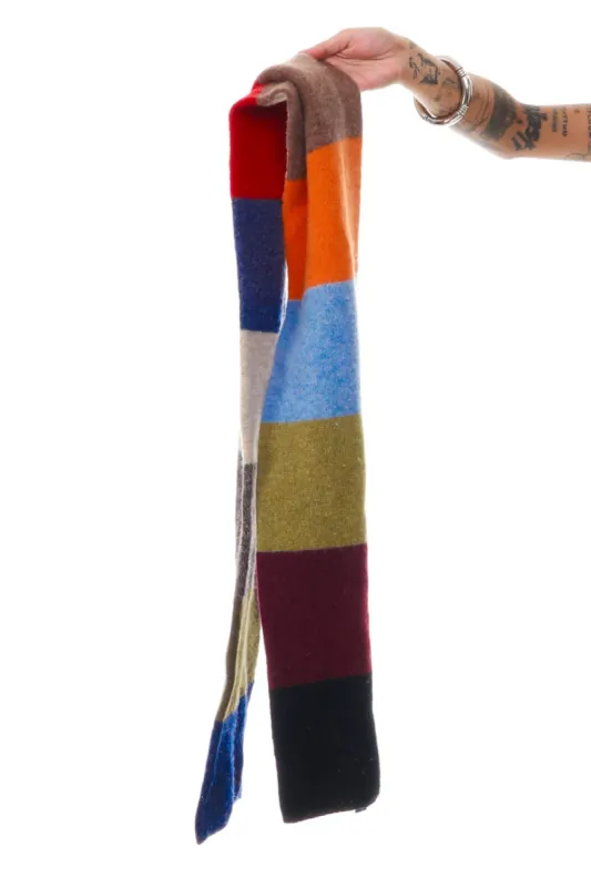 Vintage Y2K Rainbow Stripe Pattern Scarf sold by Tunnel Vision