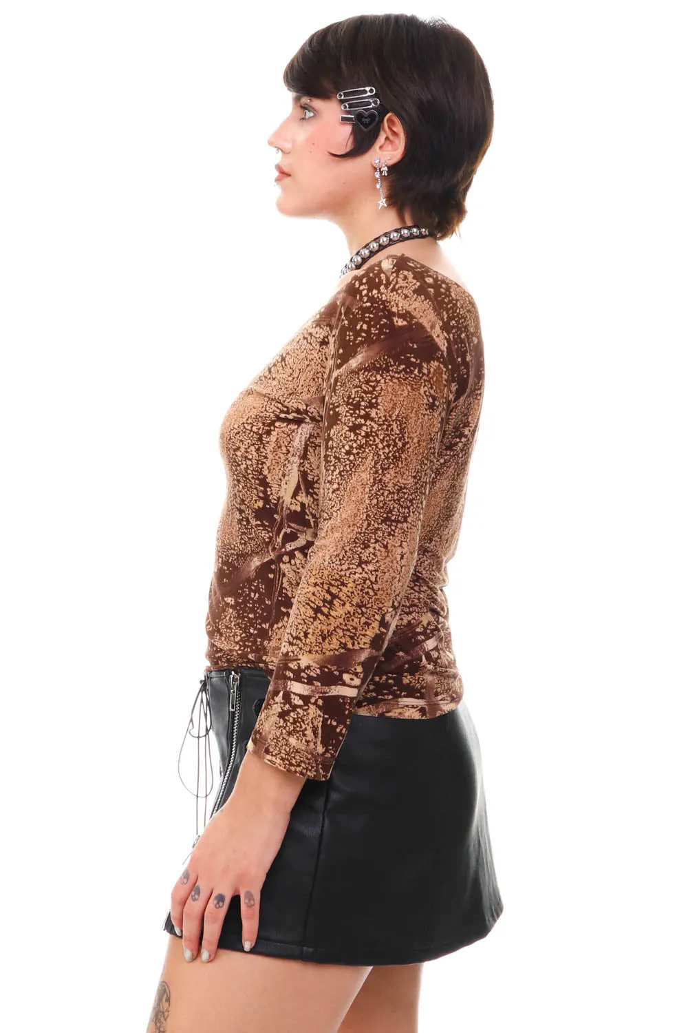 Vintage 90's Brown Woodsy Long Sleeve Top - M/L sold by Tunnel Vision product image thumbnail 5