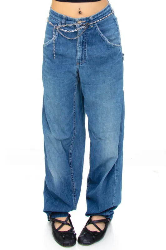 Vintage Y2K Denim Distressed Carpenter Jeans - XS/S sold by Tunnel Vision