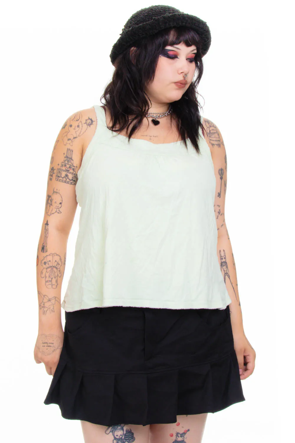 Vintage 90's Pastel Mint Green Tank Top - XL/2X sold by Tunnel Vision product image thumbnail 3