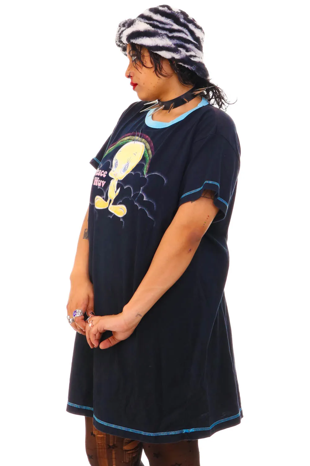Vintage 90's Peace & Wuv Oversized T-shirt Dress - OSFM sold by Tunnel Vision product image thumbnail 4