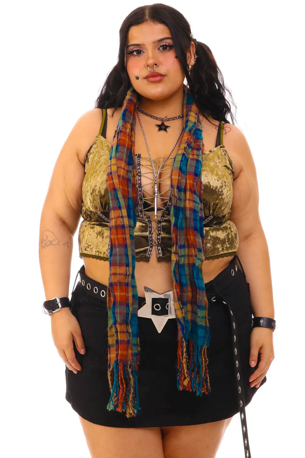 Vintage Autum Plaid Scarf sold by Tunnel Vision product image thumbnail 2