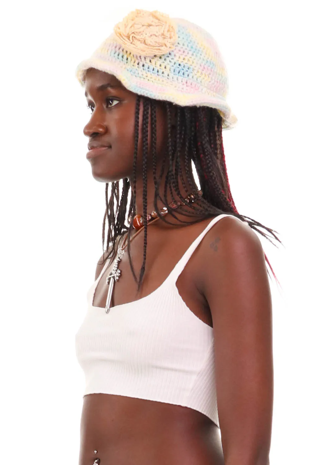 Vintage Crochet Pastel Bucket Hat sold by Tunnel Vision product image thumbnail 2
