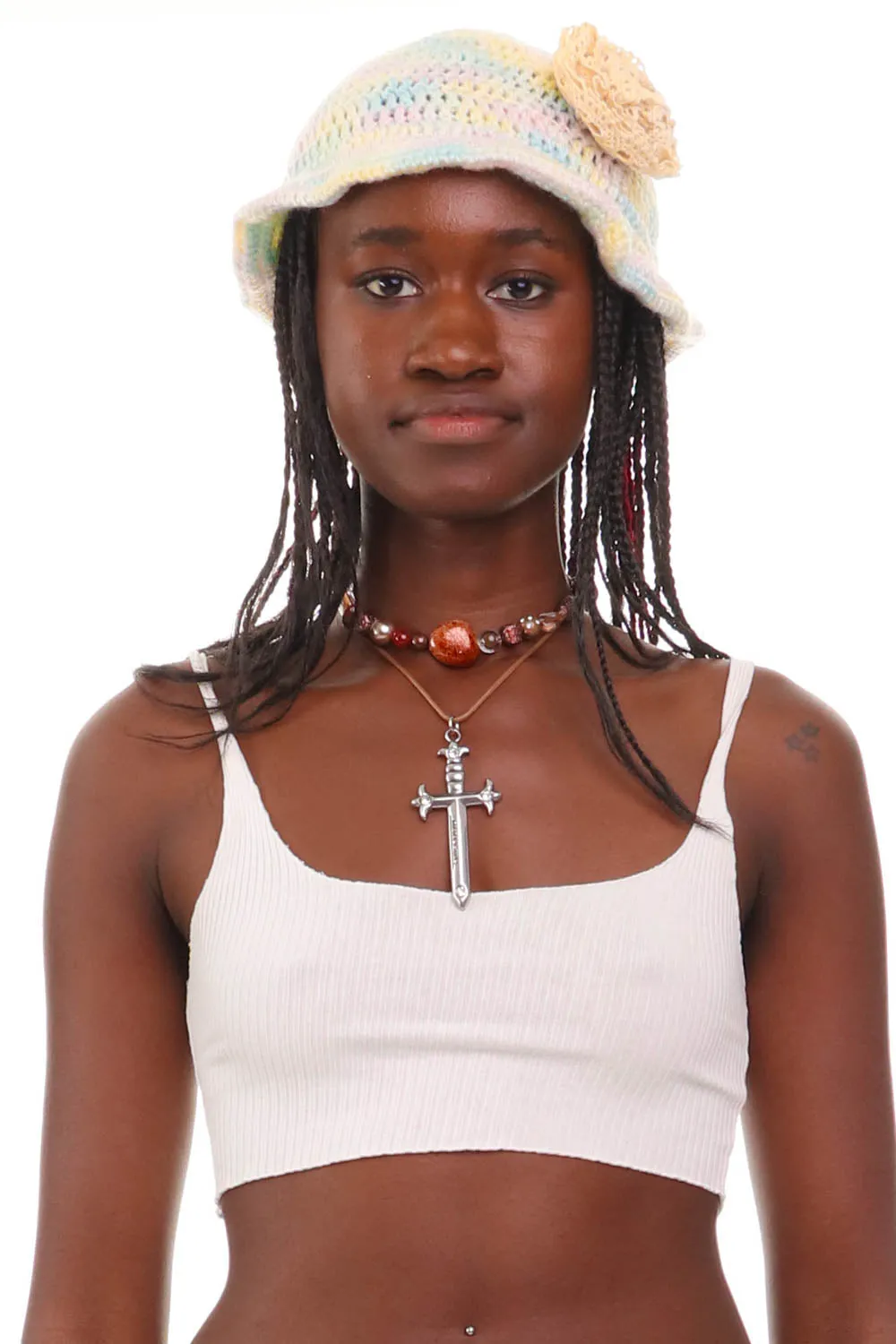 Vintage Crochet Pastel Bucket Hat sold by Tunnel Vision