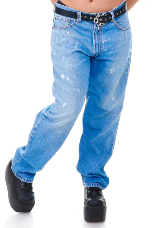 Vintage Y2K Paint Splattered Levi's 550 Jeans - M/L sold by Tunnel Vision