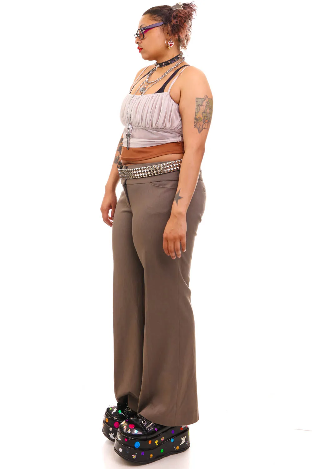 Vintage 90's Grey Stretchy Slacks - L/XL sold by Tunnel Vision product image thumbnail 5