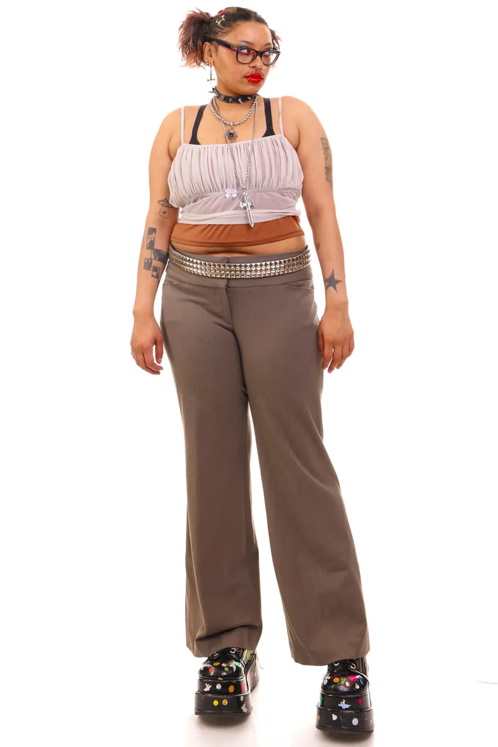 Vintage 90's Grey Stretchy Slacks - L/XL sold by Tunnel Vision product image thumbnail 4
