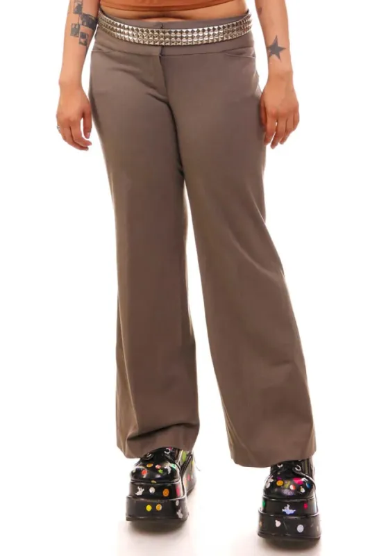 Vintage 90's Grey Stretchy Slacks - L/XL sold by Tunnel Vision