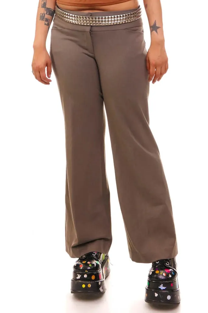 Vintage 90's Grey Stretchy Slacks - L/XL sold by Tunnel Vision