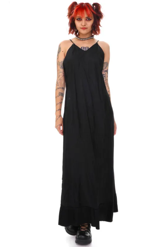 Vintage 90's Black Spaghetti Strap Slip Dress - XS sold by Tunnel Vision