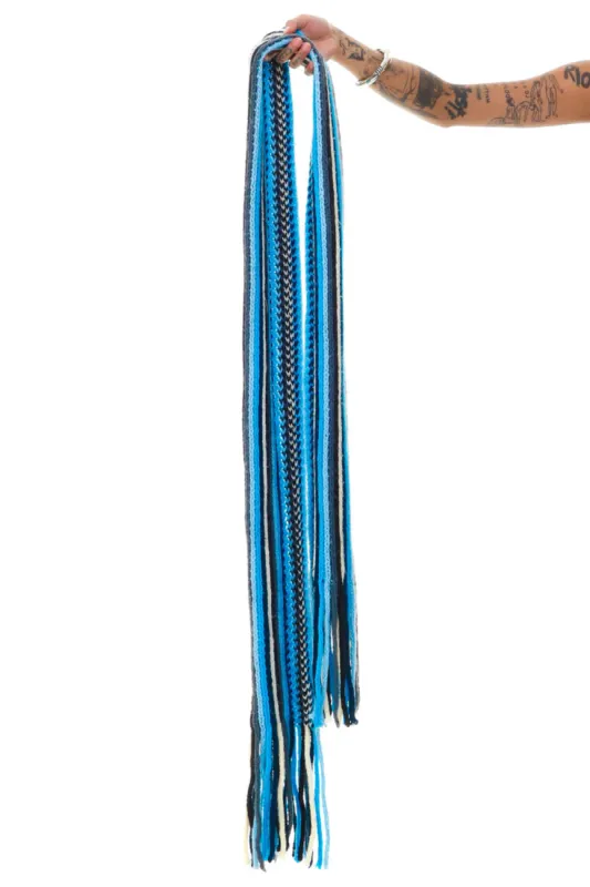 Vintage 90's Blue Stripe Knit Scarf sold by Tunnel Vision