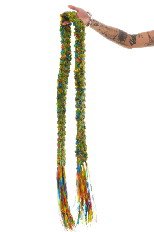 Vintage 90's Rainbow Pattern Knit Scarf sold by Tunnel Vision