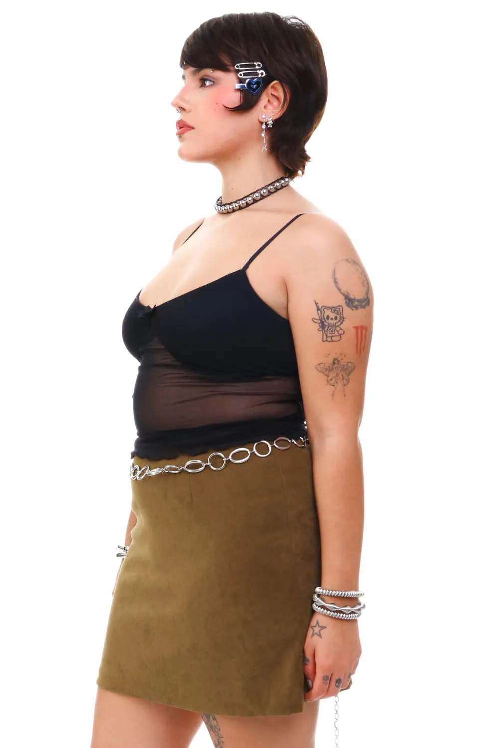VIntage 90's XOXO Olive Green Skirt - M sold by Tunnel Vision product image thumbnail 4