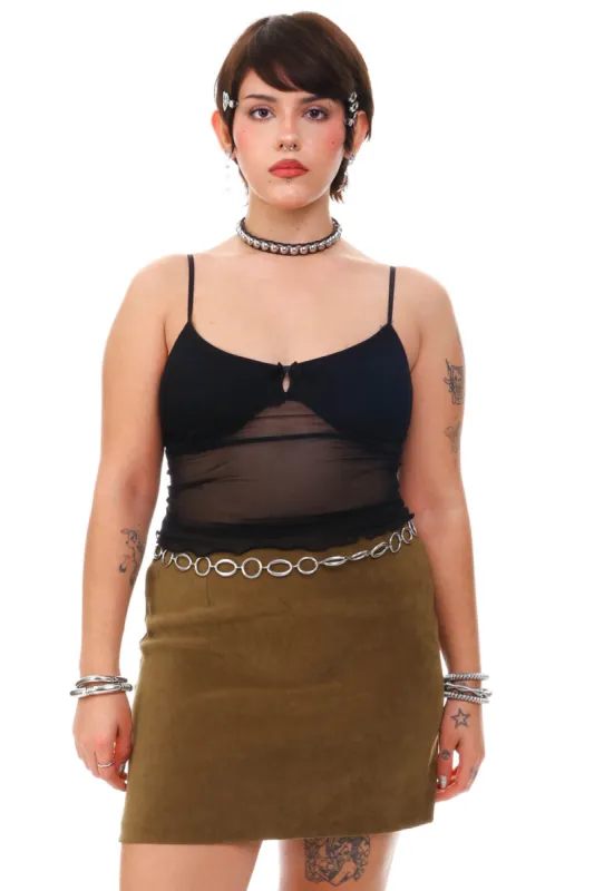 VIntage 90's XOXO Olive Green Skirt - M sold by Tunnel Vision