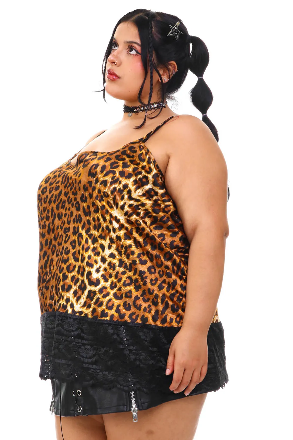 Vintage 90's Rawr Cheetah Lace Slip Tank - 2X/3X/4X sold by Tunnel Vision product image thumbnail 4