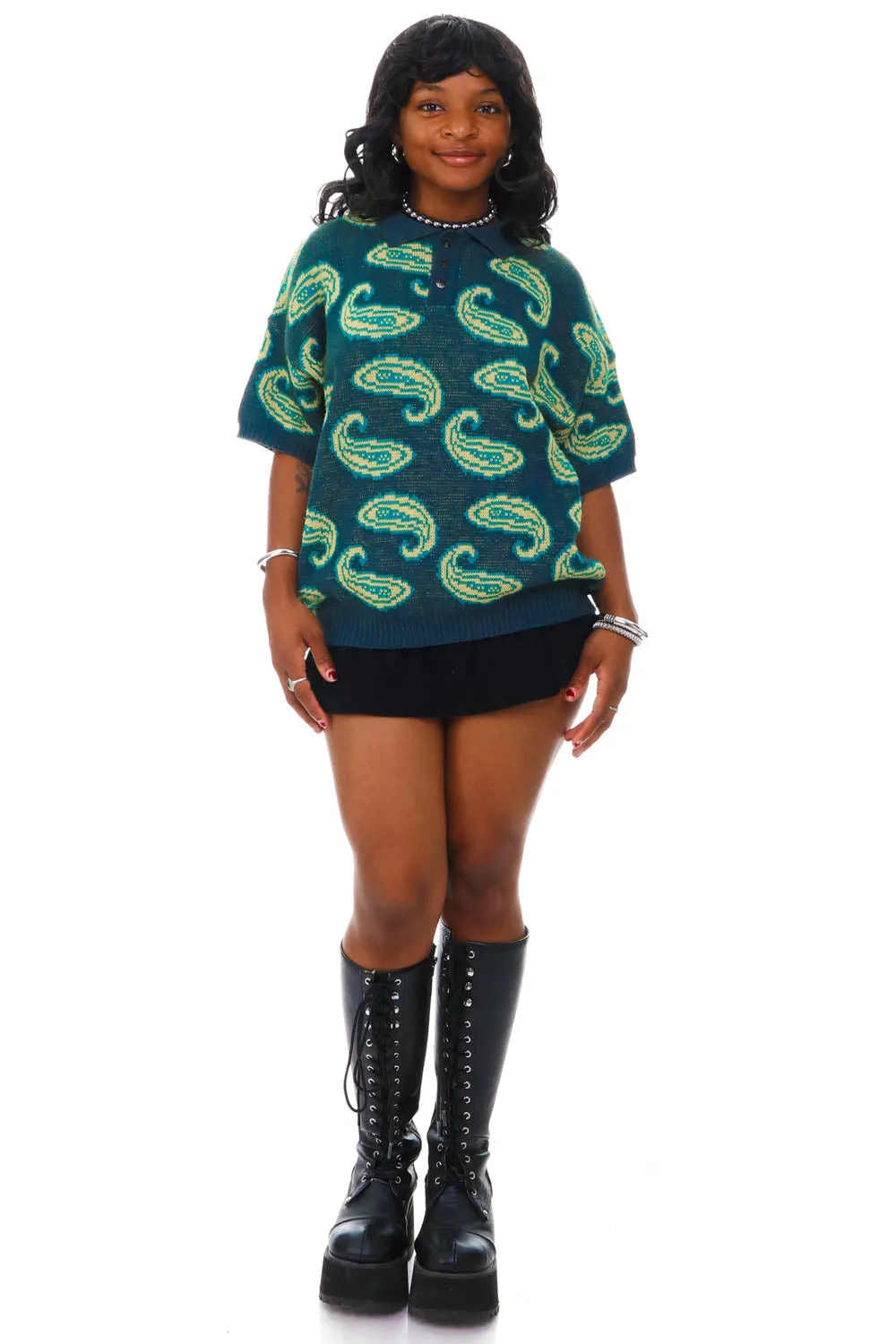 Vintage 90's Paisley Pattern Sweater - OSFM sold by Tunnel Vision product image thumbnail 2