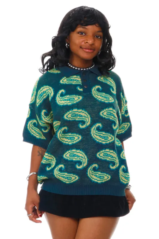 Vintage 90's Paisley Pattern Sweater - OSFM sold by Tunnel Vision