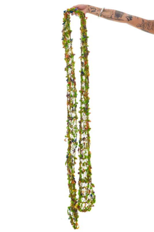 Vintage Y2K Woodland Fairy Knit Scarf sold by Tunnel Vision