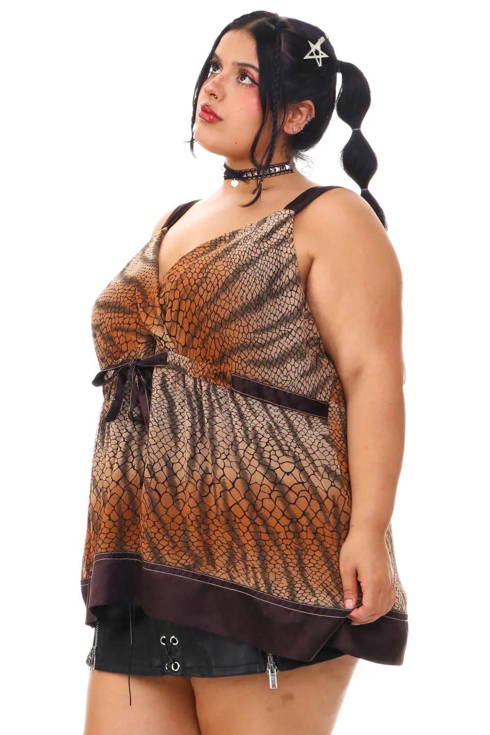 Vintage Y2K Shades Of Brown Snake Ribbon Tank - 2X/3X sold by Tunnel Vision product image thumbnail 3