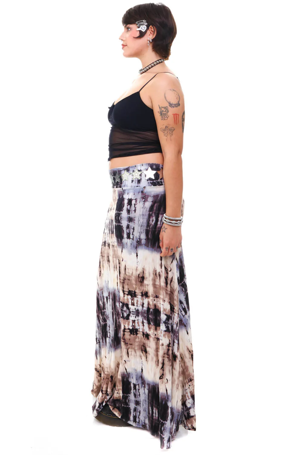 Vintage Y2K Natural Tie Dye Maxi Skirt - OSFM sold by Tunnel Vision product image thumbnail 4
