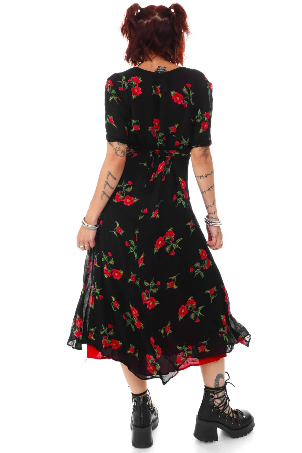 Vintage 90's Nostalgia Grunge Floral Button Up Dress - S/M/L sold by Tunnel Vision product image thumbnail 5