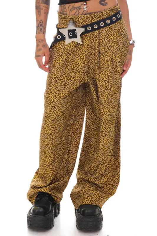 Vintage 80's Cheetah Wide Leg Pants - S/M sold by Tunnel Vision